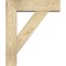 Ekena Millwork Traditional Block Rough Sawn Bracket w/ Offset Brace, Douglas Fir, 6"W x 20"D x 24"H BKT0604X20X24TRA05RDF - alternate 2
